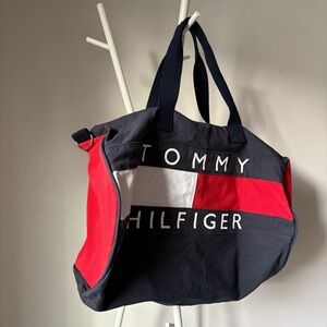 90’s Vintage Tommy Hilfiger Duffle Bag with Strap